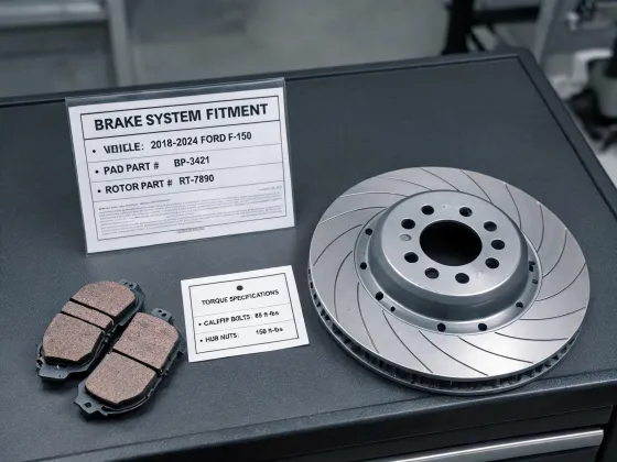 Brake system components prepared for application review